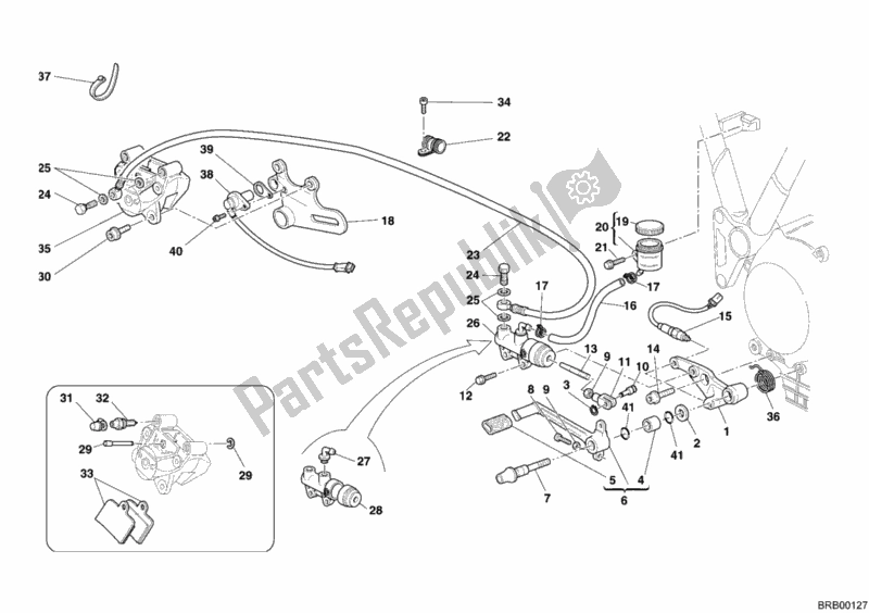 Todas las partes para Sistema De Freno Trasero de Ducati Supersport 1000 SS 2005